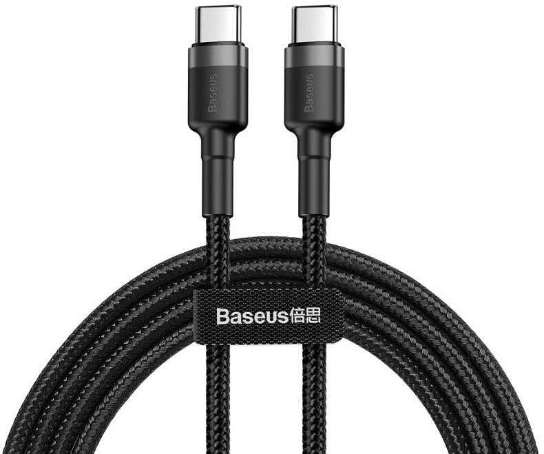 Kabel Baseus Cafule USB-C/USB-C, PD 2.0 60W, 1m - černý