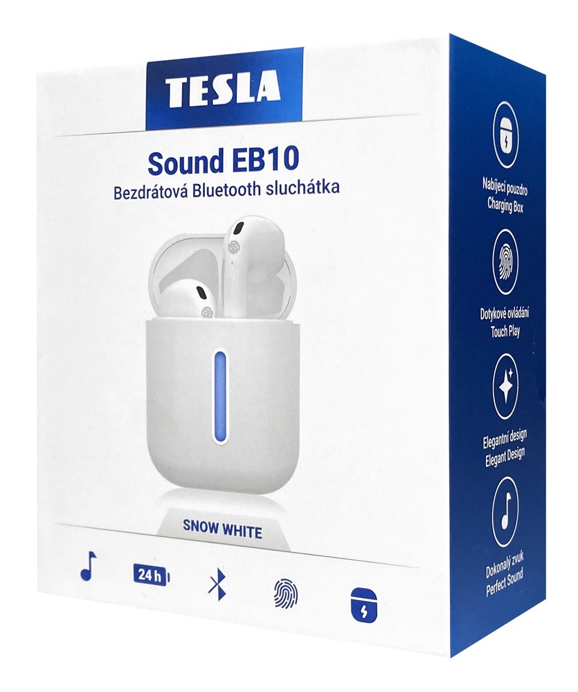 Sluchátka Tesla SOUND EB10 bílá