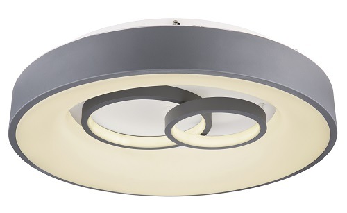 Stropní svítidlo GLOBO Mavy, kruh, 48 cm, LED, 50W, šedá/bílá