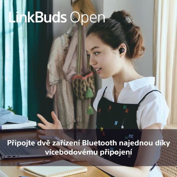 Sluchátka Sony LinkBuds Open - fialová