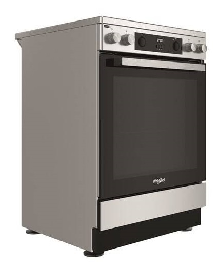 Sklokeramický sporák E60 Whirlpool WS68V8CCXT, nerez