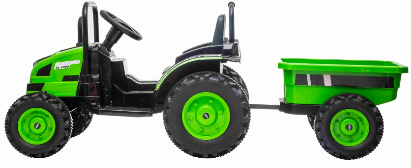 Elektrický traktor Beneo POWER s vlečkou zelený