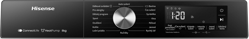 Sušička prádla Gorenje DH3S802BW3, bílá, český panel