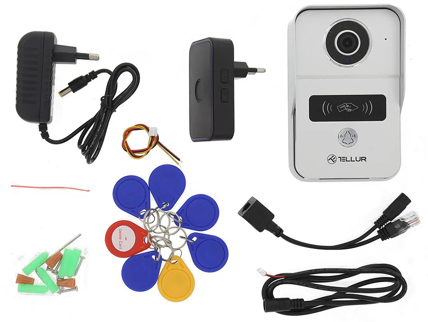 Videozvonek Tellur WiFi Smart Video DoorBell - šedý