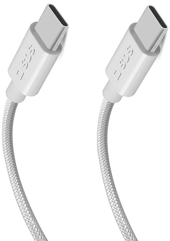 Kabel SBS USB-C/USB-C, PD, 60 W, 2 m - šedý