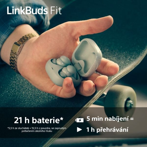 Sluchátka Sony LinkBuds Fit - černá