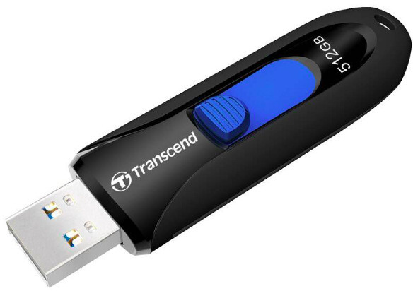 Flash USB Transcend JetFlash 790K 512 GB USB 3.1 Gen 1 - černý/modrý