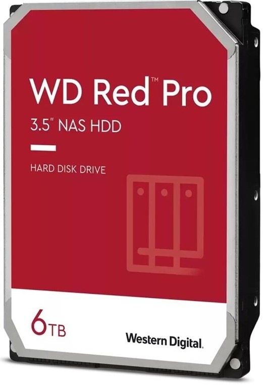 HDD 3,5" Western Digital Red Pro 6TB SATA 6 Gb/s, rychlost otáček: 7200 ot/min, 256MB cache