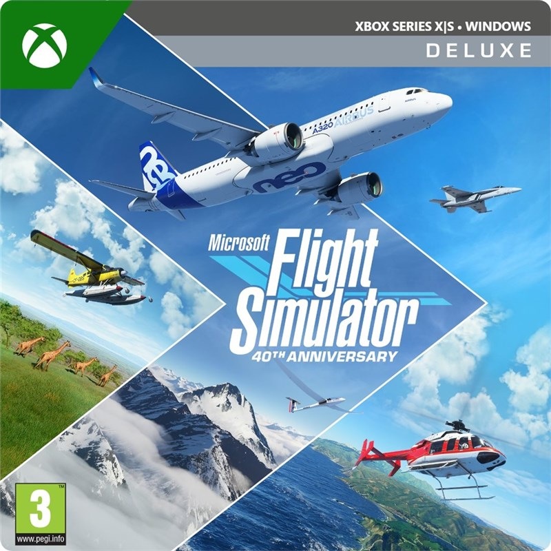 Microsoft Flight Simulator: 40th Anniversary Deluxe Edition – elektronická licence, Xbox Series / PC