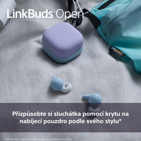 Kryt Sony silikonový na pouzdro pro LinkBuds Open - fialový