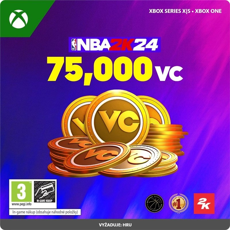 NBA 2K24: 75 000 VC – elektronická licence, Xbox Series / Xbox One