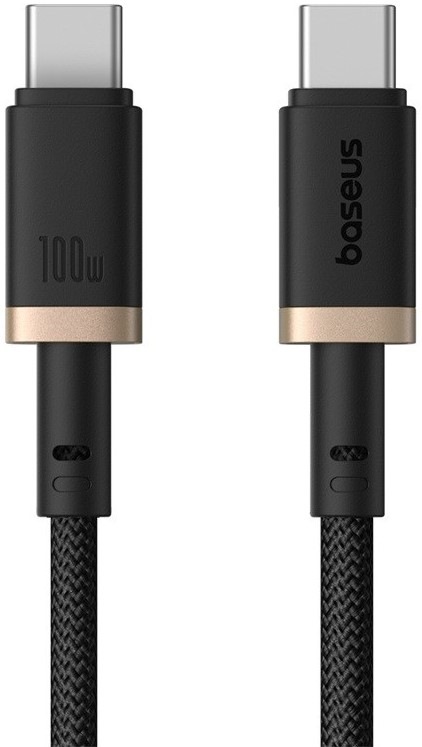 Kabel Baseus Dura USB-C/USB-C, 100W, 2m - černý/zlatý