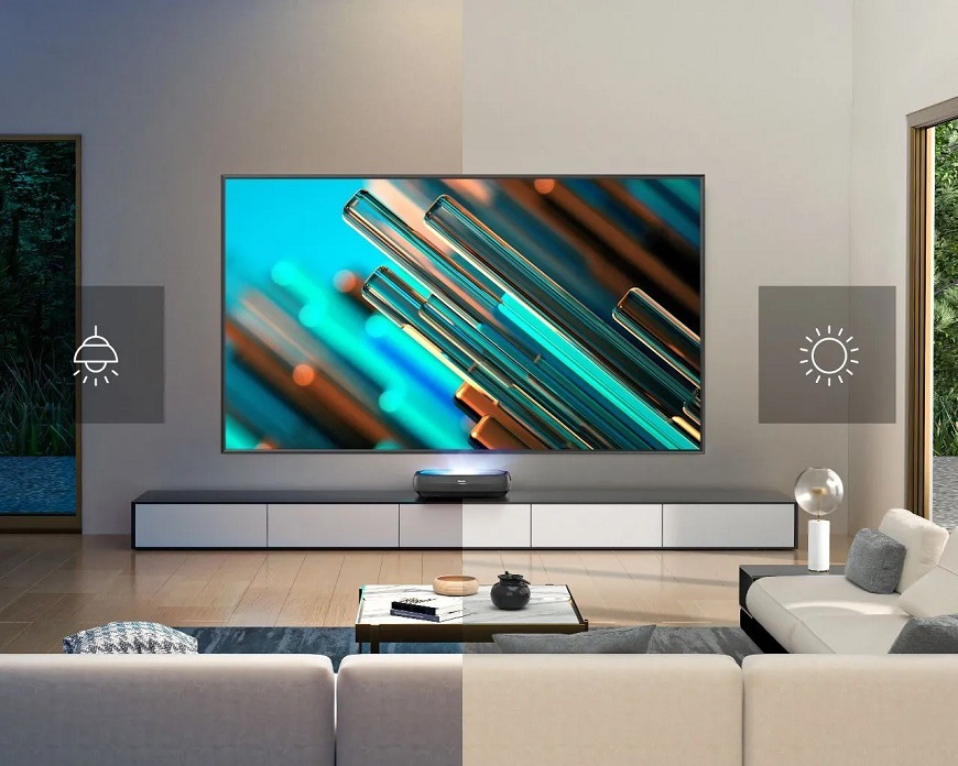 Laser Smart TV Hisense 120L9H, černá, technologie proti oslnění