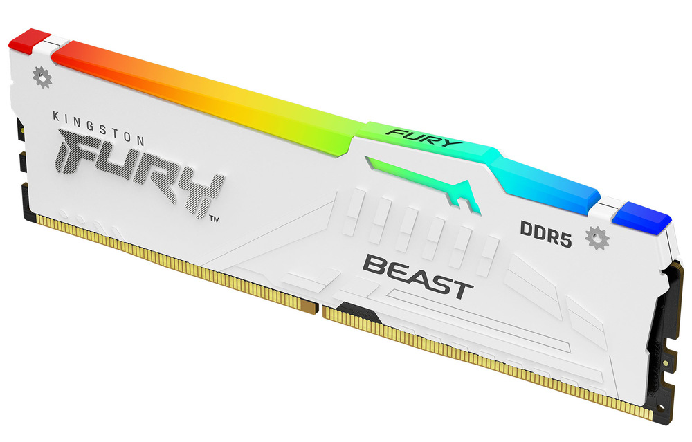 DIMM Kingston FURY Beast White RGB XMP 16 GB (1× 16 GB) (KF564C32BWA-16)