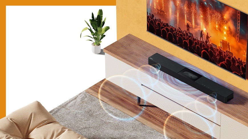 Soundbar Hisense HS2000, černý, 2.1 kanálový soundbar 