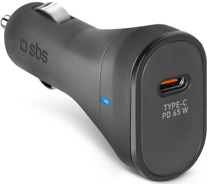 Adaptér do auta SBS USB-C, PD, 65 W - černá