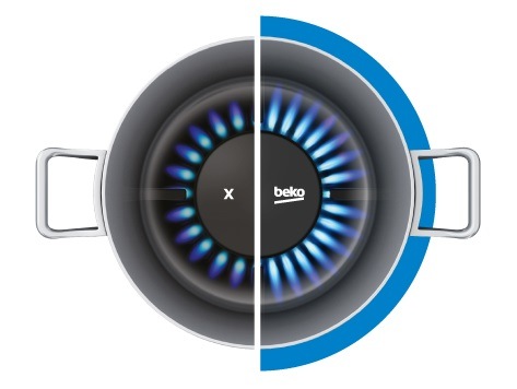 Varná deska plynová Beko HILW64235S, černá, high efficiency hořáky