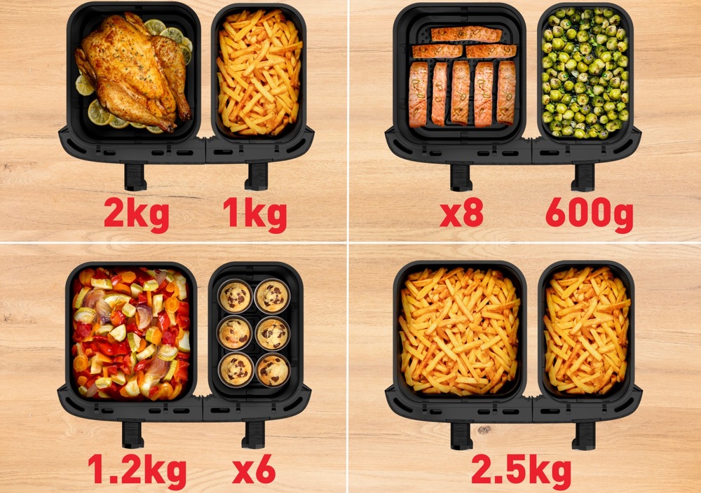 Fritéza horkovzdušná Tefal EY942HE0 Dual Easy Fry XXL