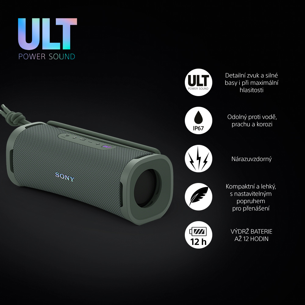 Přenosný reproduktor Sony ULT FIELD 1, zelená