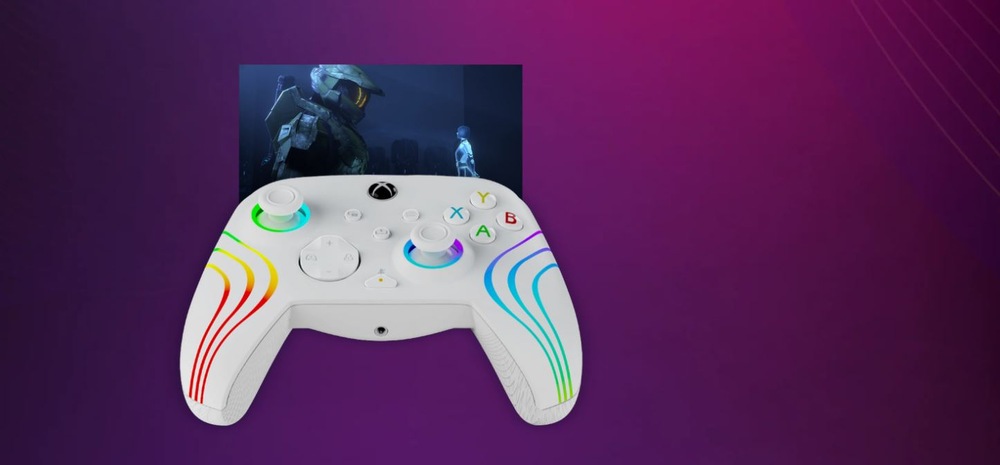 PDP Afterglow Wave RGB Wired Controller pro Xbox Series X|S / Xbox One / PC (049-024-WH), bílá