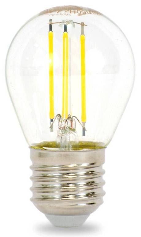 Žárovka LED Tesla filament miniglobe, E27, 4,2W, denní bílá
