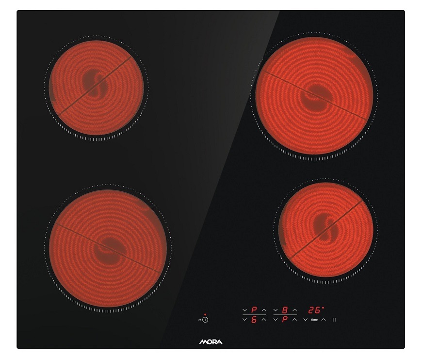 Sklokeramická varná deska Mora VDS64BF4, černá, 4 varné zóny 
