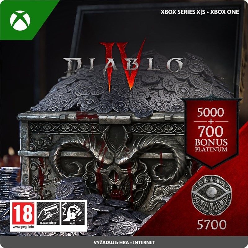 Diablo IV 5 700 Platinum – elektronická licence, Xbox Series / Xbox One