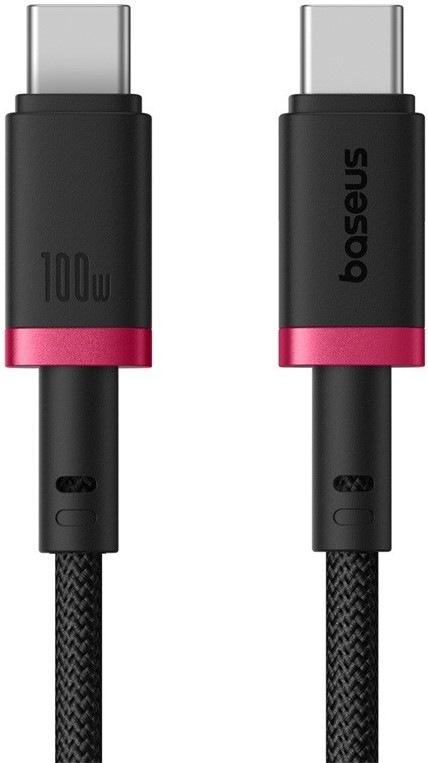 Kabel Baseus Dura USB-C/USB-C, 100W, 2m - černý/červený