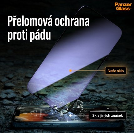 PanzerGlass Edge-to-Edge Antibacterial na Apple iPhone 12/12 Pro, černá 