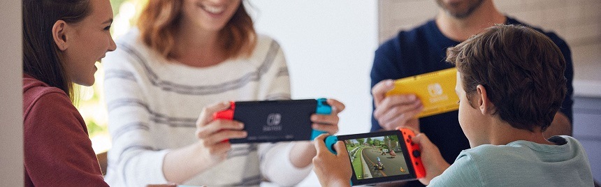 Nintendo Switch Neon OLED + Super Mario Bros. Wonder + 12měsíční online členství