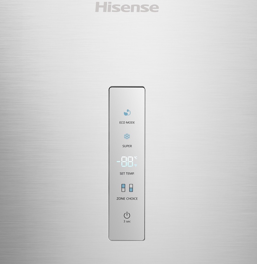 Kombinovaná chladnička s mrazničkou Hisense RB372N4CCD, šedá, LED displej