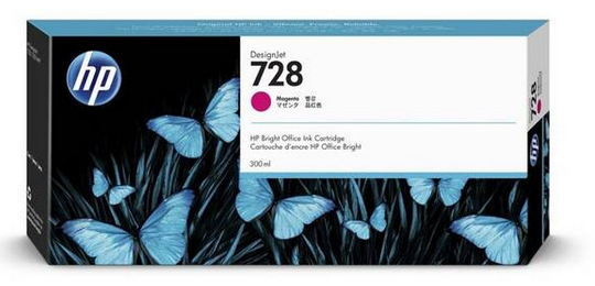 HP 728, 300 ml - purpurová (F9K16A)