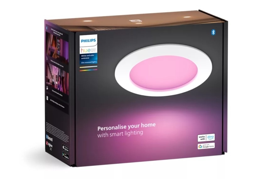 Vestavné svítidlo Philips Hue Slim downlight L (170mm) - bílé