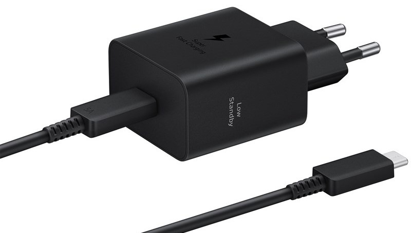 Nabíječka do sítě Samsung USB-C, s funkcí Fast Charge 45W + kabel USB-C - černá