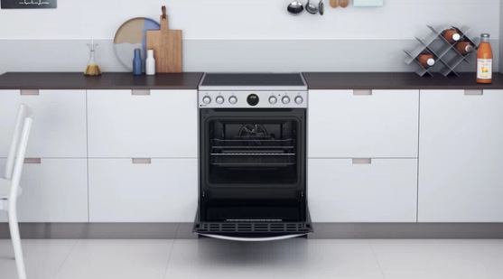 Sporák Indesit E 60 IS67V8CHX/E, nerez/černá