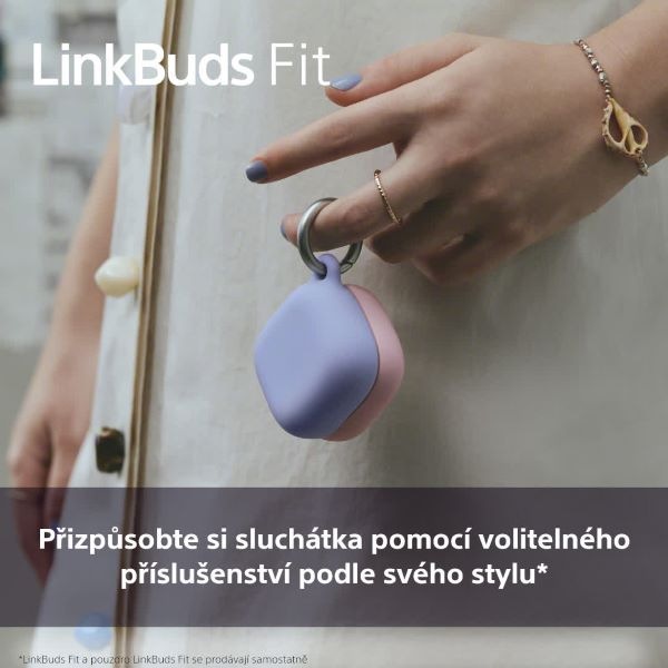 Sluchátka Sony LinkBuds Fit - fialová