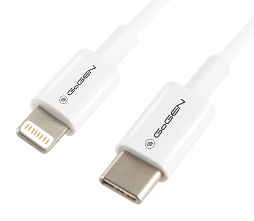Kabel GoGEN USB-C/Lightning, bílá