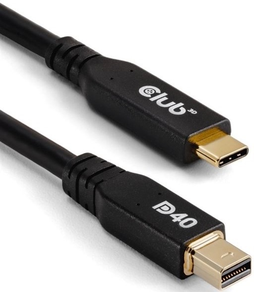 Kabel Club3D USB-C/MiniDisplayPort 2.1, 8K30Hz, 2m - černý