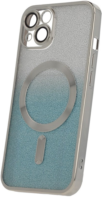 CPA Mag Glitter Chrome na Apple iPhone 15, stříbrná