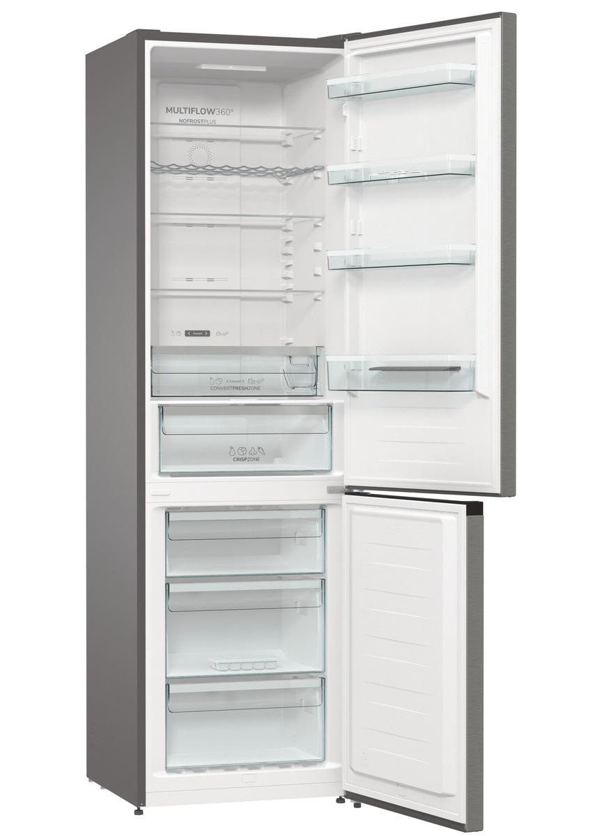 Beznámrazová chladnička Gorenje NRK620DA2XL4, nerezová, CrispZone s HumidityControl