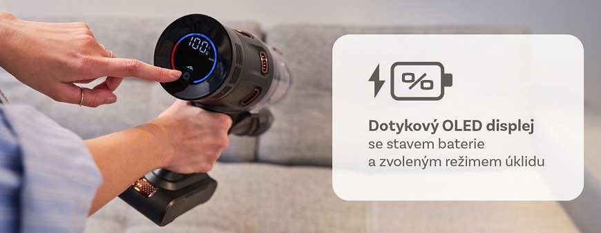 Tyčový vysavač ETA Terier, smart dust senzor