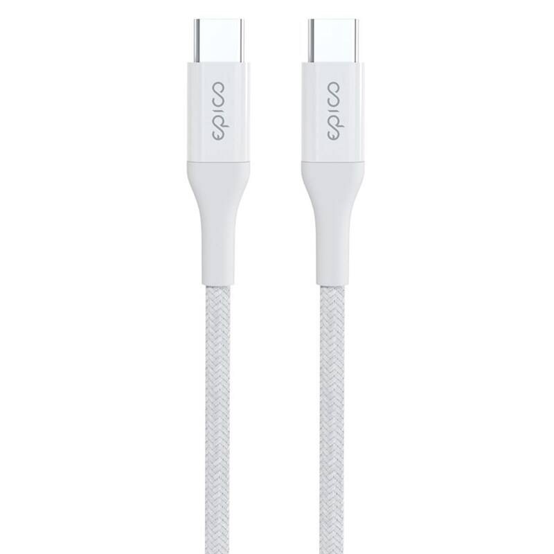 Kabel Epico Braided PD, USB-C / USB-C, 1.2m - bílý