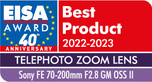 EISA zoomový teleobjektiv 2022/2023: Sony FE 70-200mm F2.8 GM OSS II