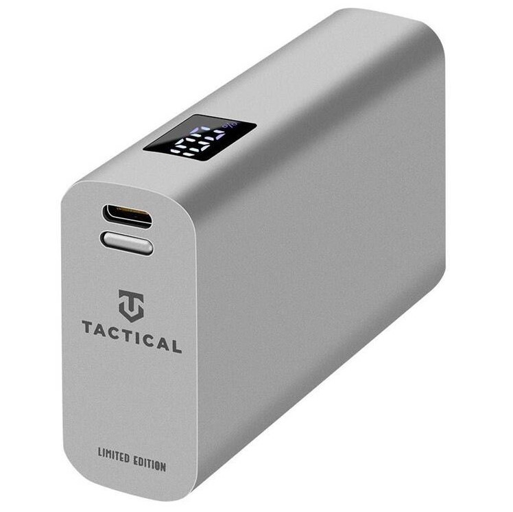 Powerbank Tactical EDC Brick, 9600mAh Raw, PD 22,5W - stříbrná