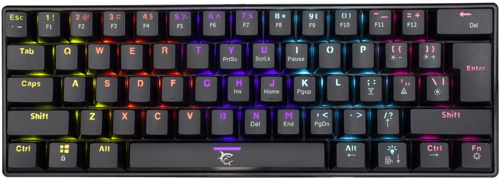 White Shark SHINOBI, US layout, hnědý switch, černá