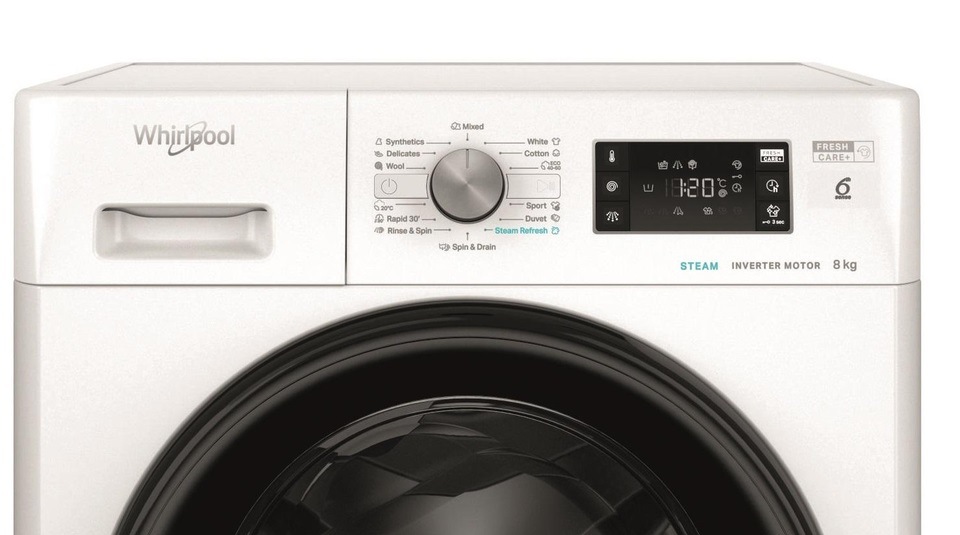 Pračka Whirlpool FFB 8489 WV EE, předem plněná, bílá, digitální displej