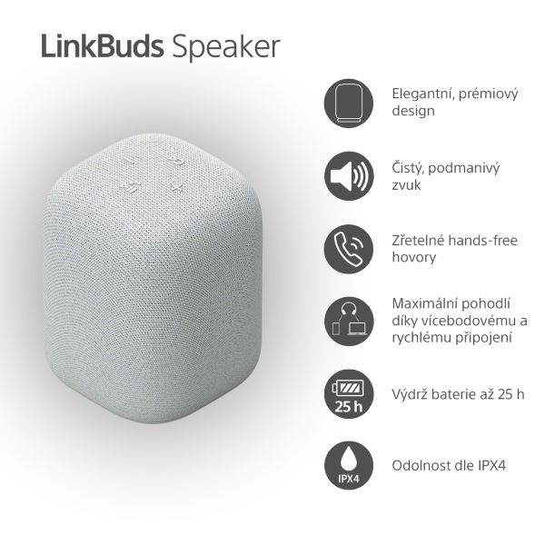 Přenosný reproduktor Sony LinkBuds Speaker, šedý