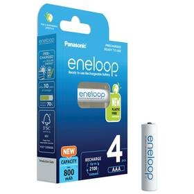 Baterie nabíjecí Panasonic Eneloop AAA, HR03, 800mAh, Ni-MH, blistr 4ks (BK-4MCDE/4BE)