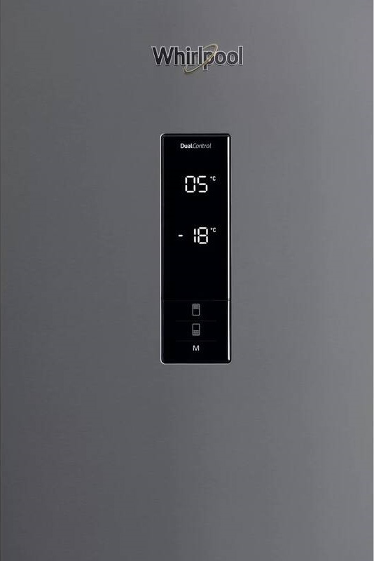 Chladnička kombinovaná Whirlpool W84BE 73 X, Dual NoFrost, displej, elektronické ovládání