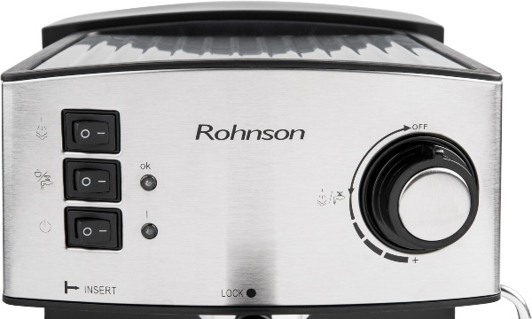 Espresso Rohnson R-980, stříbrná